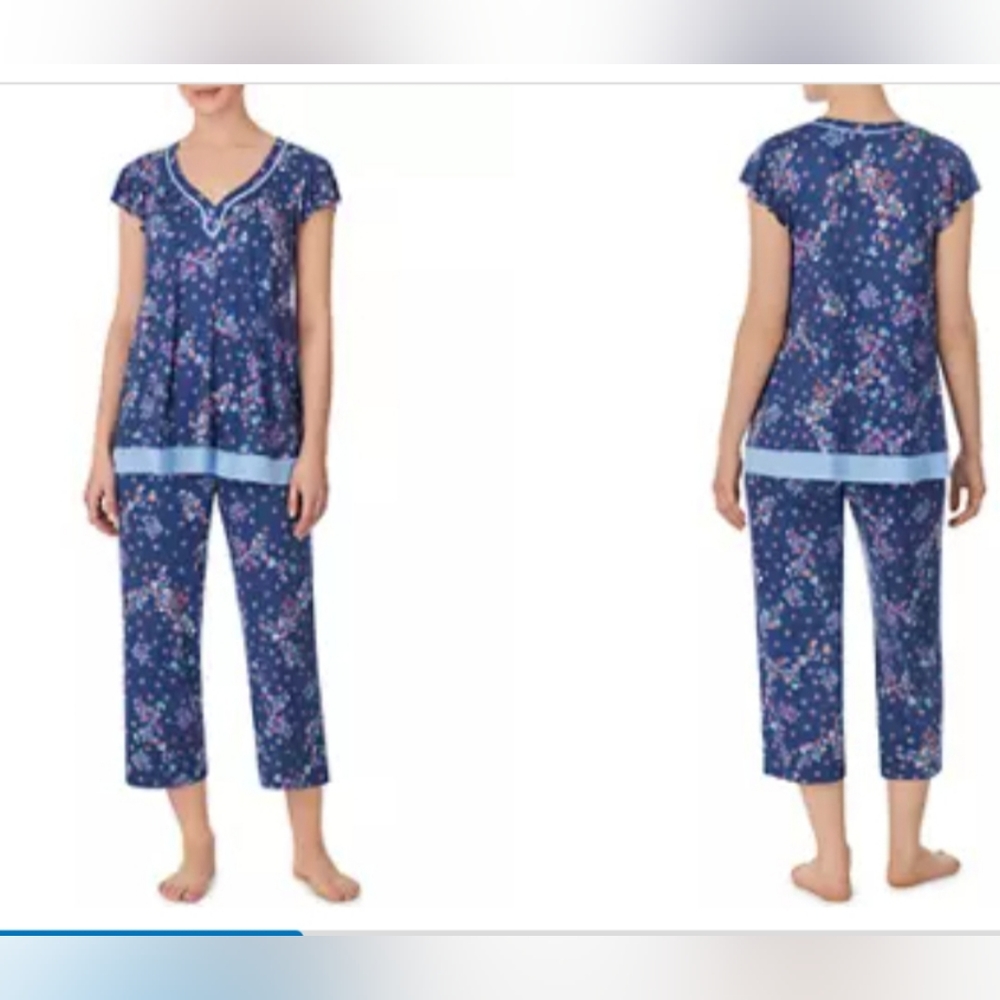 NEW! Ellen Tracy 2 Piece Printed Pajama Set sz xl NWT 12.13
